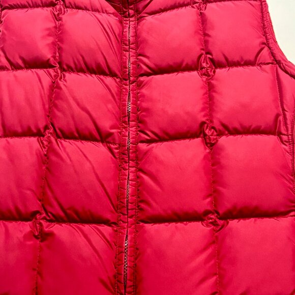 ~~Eddie Bauer Women's M Red Down Vest Puffer Down Fill Outdoor Hiking - Picture 2 of 5